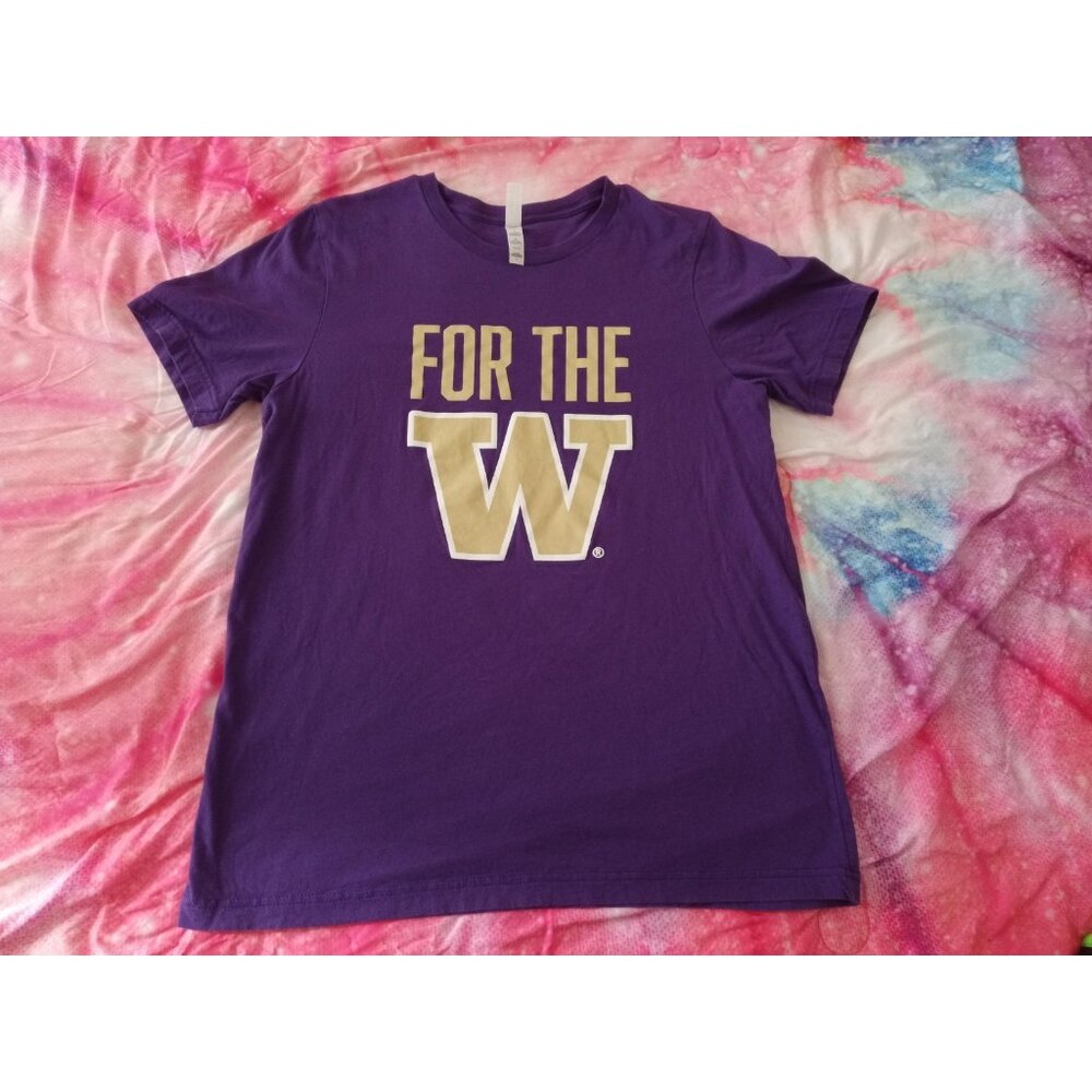 University of Washington Huskies For the W Purple Shirt Men's Large Cotton